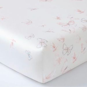 Pottery Barn Monique Lhuillier Ethereal Butterfly Sateen Crib Fitted Sheet